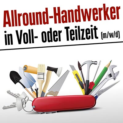 Allround-Handwerker<br />
in Voll- oder Teilzeit dringend gesucht! Donath Heimdecor